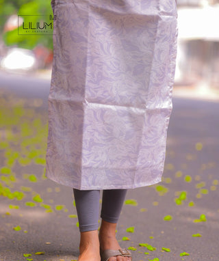 Elegant White & Grey Muslin Shimmer Kurti – Casual Chic