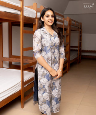 Ashen Elegance muslin kurti casual wear