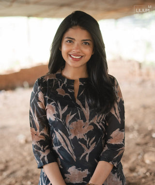 Elegant Organza Kurti with Lining Casual Wear