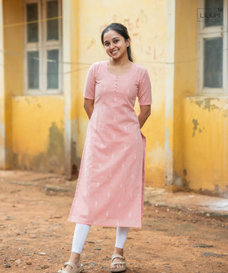 Petal Mist handloom cotton kurti for women