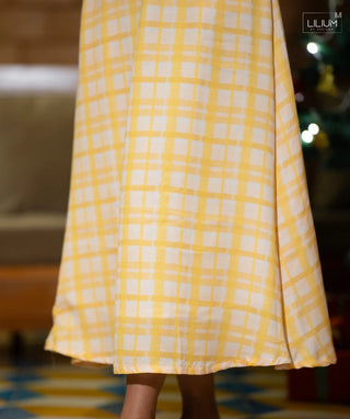 Golden Noel Sleeveless A line Dress with Pockets