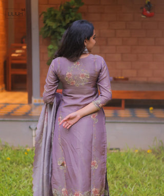 Heather Luxe Tissue Silk 3-Piece Festive Set With Pockets