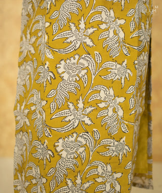 Elite Mustard Gold Cotton Kurti with Lining & Open Slit