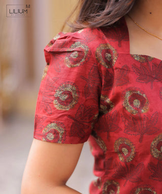 Ruby Maroon Cotton Kurti – Elegant Everyday Wear