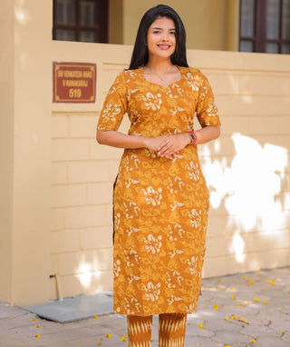 Golden Marigold Cotton Co-Ord Set