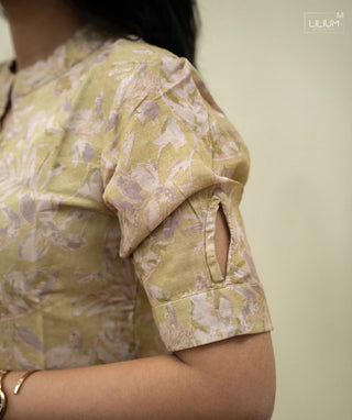 Soft Celadon Muslin Kurti with Open Slit