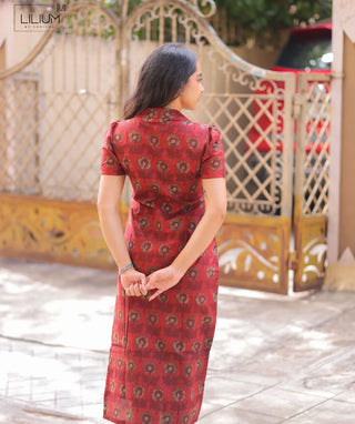 Ruby Maroon Cotton Kurti – Elegant Everyday Wear
