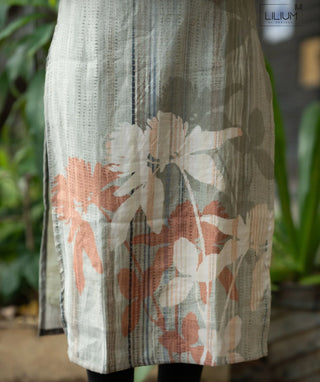 Dewstone Green Siberian Tussar Kurti | Elegant Casual Wear
