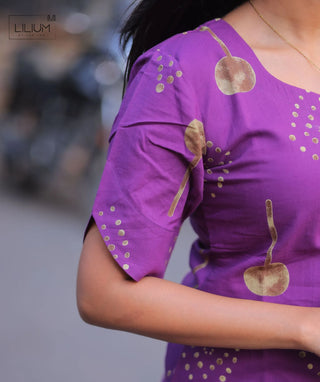 Orchid Amethyst Cotton Kurti | Elegant Casual Wear