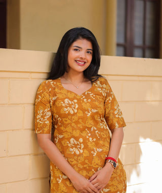Golden Marigold Cotton Co-Ord Set