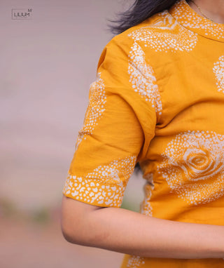 Sunset Mustard Cotton Co-Ord Set with Pockets | Everyday Chic