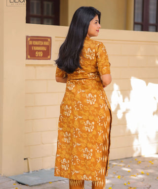 Golden Marigold Cotton Co-Ord Set