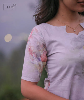 Dove Grey Elegance Embroidered Cotton 3 Piece Set