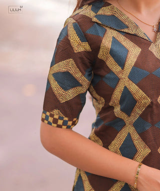 Mocha Sapphire Cotton Co-Ord Set with Pockets