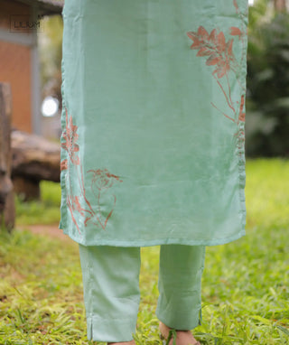 Aqua Noblesse Muslin 3-Piece Festive Set With Pockets