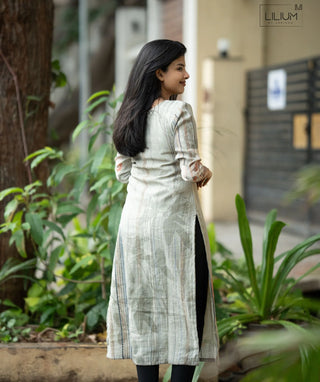 Dewstone Green Siberian Tussar Kurti | Elegant Casual Wear