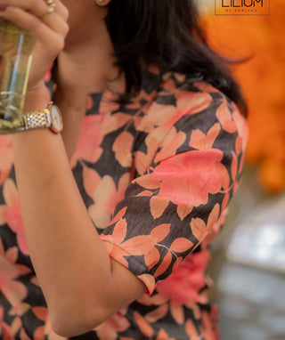 Faded Black Chanderi Kurti – Casual Wear