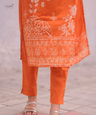 Saffron Petal Shine Cotton 3 Piece Set with Pockets