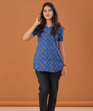 Midnight Black Cotton Lycra Ready-to-Wear Bottom with Pockets