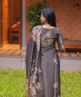 Nightfall Grace Tissue Silk 3-Piece Festive Set With Pockets