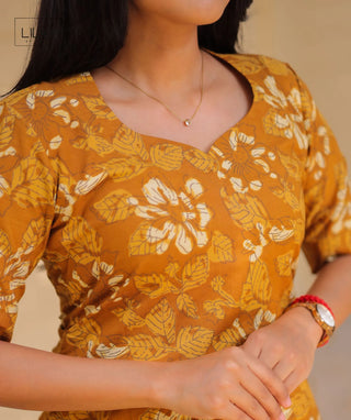 Golden Marigold Cotton Co-Ord Set