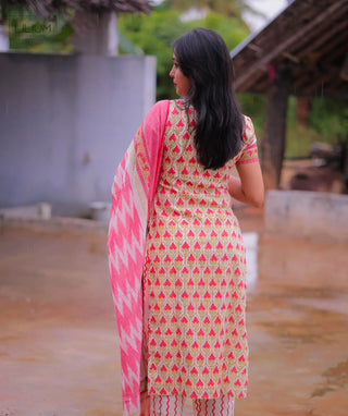 Solara Empress Cotton Slub 3 Piece Kurti Set with Pockets