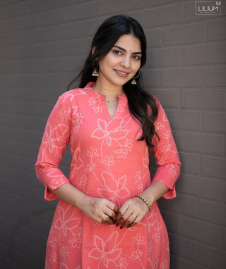 Coral Petal Whisper Co-ords with Pockets