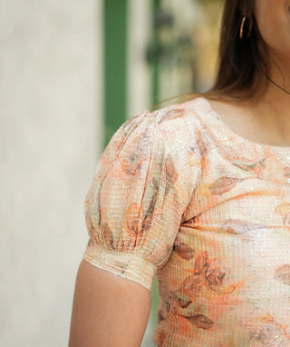 Cream Chanderi Sequin Kurti – Casual Style