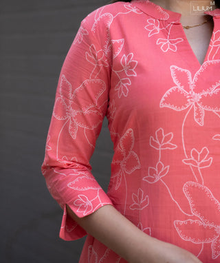Coral Petal Whisper Co-ords with Pockets