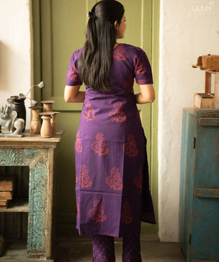 Mulberry Ember Cotton Co-ord Set with Pockets – Casual Chic