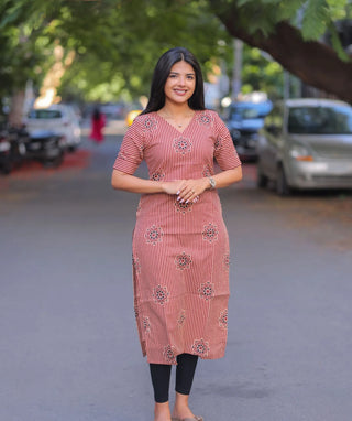 Mulberry Dune Cotton Kurti | Everyday Ethnic Elegance