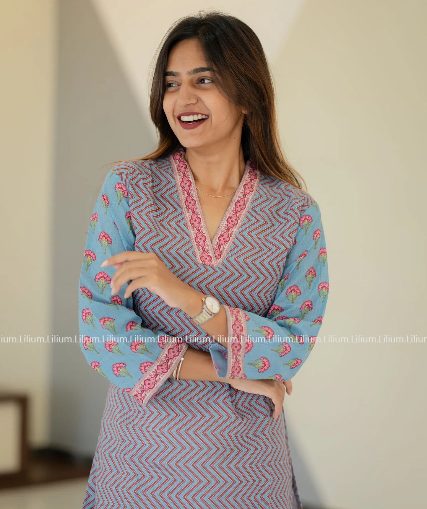 Vimeo Zigzag Cotton Kurti – Comfy Casuals