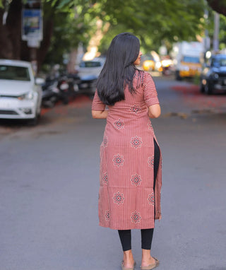 Mulberry Dune Cotton Kurti | Everyday Ethnic Elegance