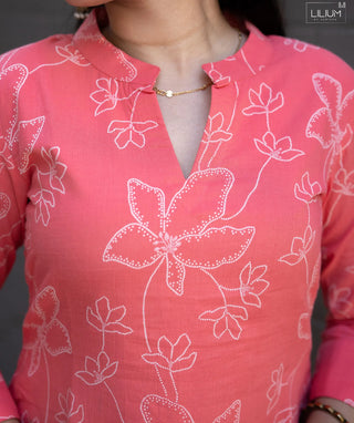 Coral Petal Whisper Co-ords with Pockets