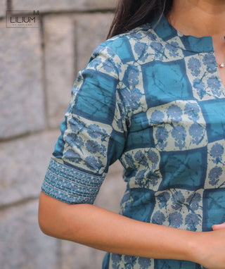 Blue Haven Check Cotton Co-Ord Set for Women