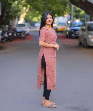 Mulberry Dune Cotton Kurti | Everyday Ethnic Elegance