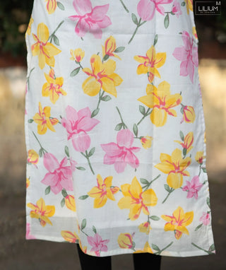 Sunlit Orchid Breeze Cotton Kurti – Casual Wear