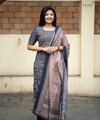 Smoky Ashwood Cotton 3 Piece Set with Pockets | Casual
