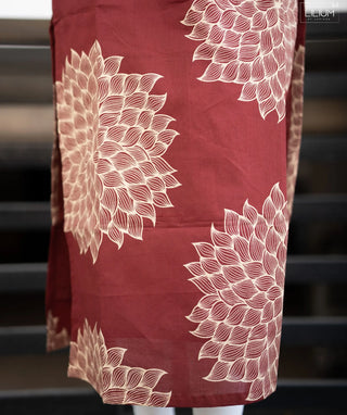 Crimson Charm Cotton Ready to Wear Kurti – Casual Comfort