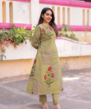 Olive Meadow Cotton Co-ords with Pockets – Casual Chic