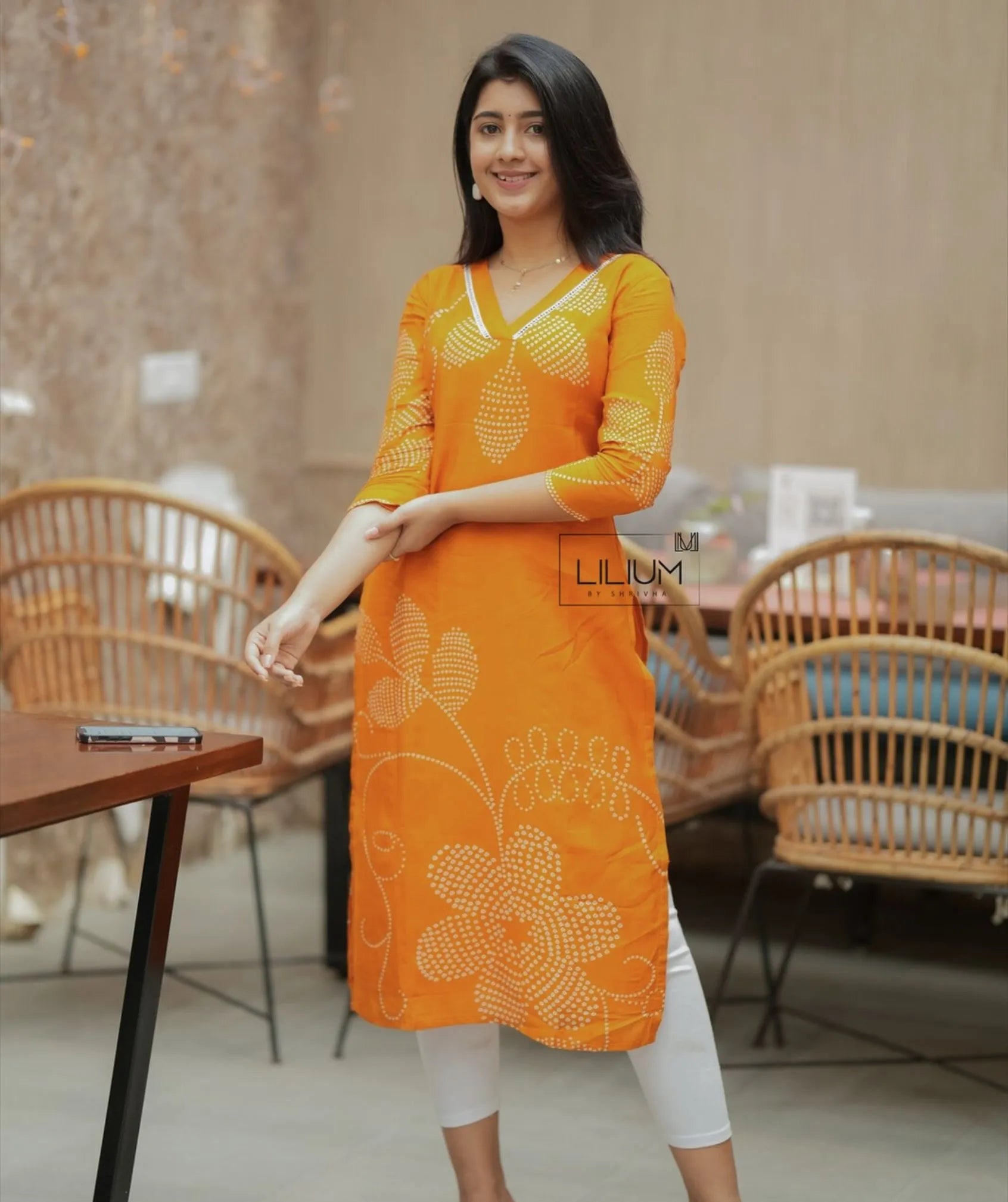 orange dress kurti Shop Online Orange Rayon Designer Kurti with Embroidered and Mirror Work for Women : 322156 -