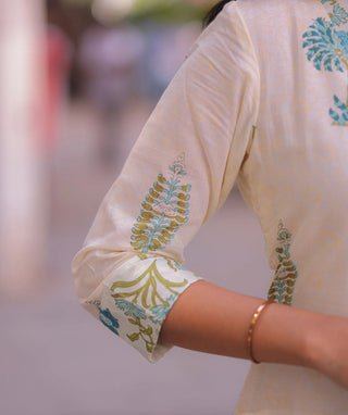Moonstone Cotton 3-Piece Set in Teal Bloom Print