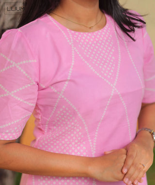 Blush Petal Pink Cotton Kurti for Everyday Comfort