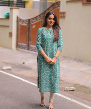 Ocean Breeze Cotton Kurti | Trendy Casual Wear
