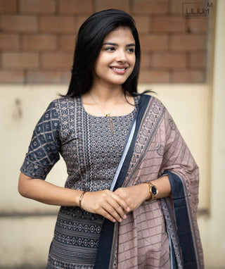 Smoky Ashwood Cotton 3 Piece Set with Pockets | Casual