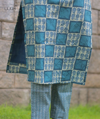 Blue Haven Check Cotton Co-Ord Set for Women