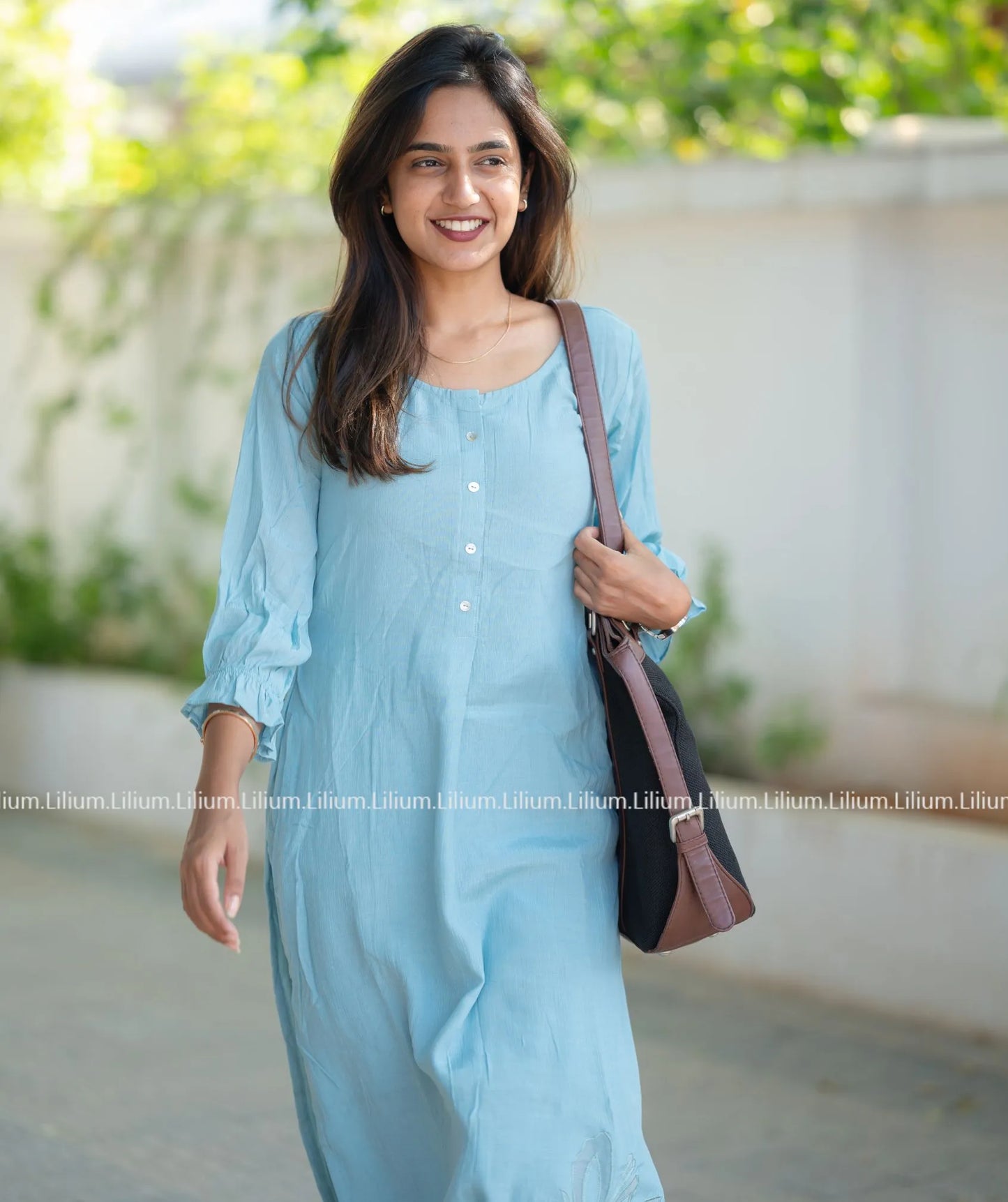 Ice Blue CO-ORD Set with Pockets – Casual Crush Chinnon Wear