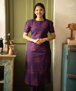 Mulberry Ember Cotton Co-ord Set with Pockets – Casual Chic