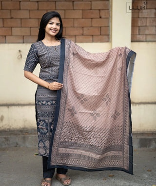 Smoky Ashwood Cotton 3 Piece Set with Pockets | Casual