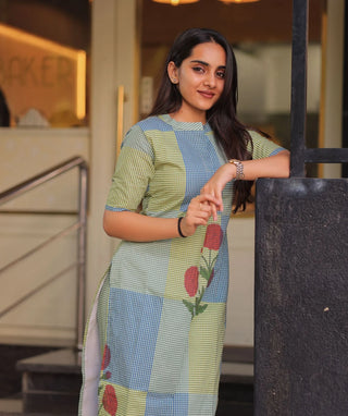 Meadow Mosaic Cotton Co-Ord Set with Pockets | Casual Chic